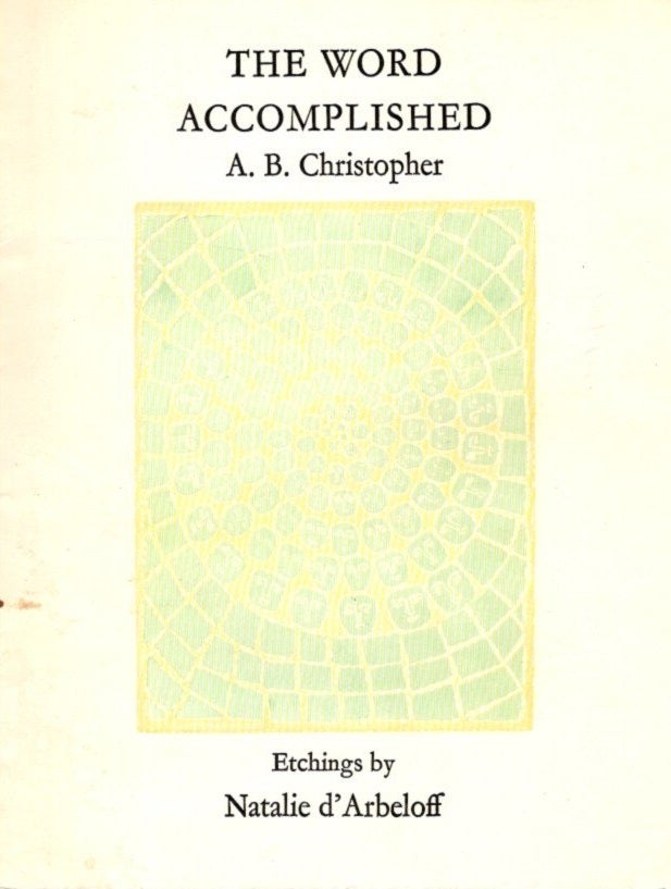 Item #10249 THE WORD ACCOMPLISHED. A. B. Christopher.