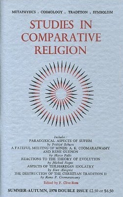 Item #10345 STUDIES IN COMPARATIVE RELIGION, VOL 12, NUMBERS 3 & 4. F. Clive-Ross