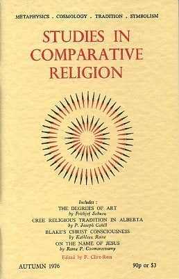 Item #10353 STUDIES IN COMPARATIVE RELIGION, VOL 10, NUMBER 4. F. Clive-Ross