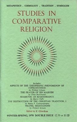 Item #10357 STUDIES IN COMPARATIVE RELIGION, VOL 12, NUMBERS 1 & 2. F. Clive-Ross