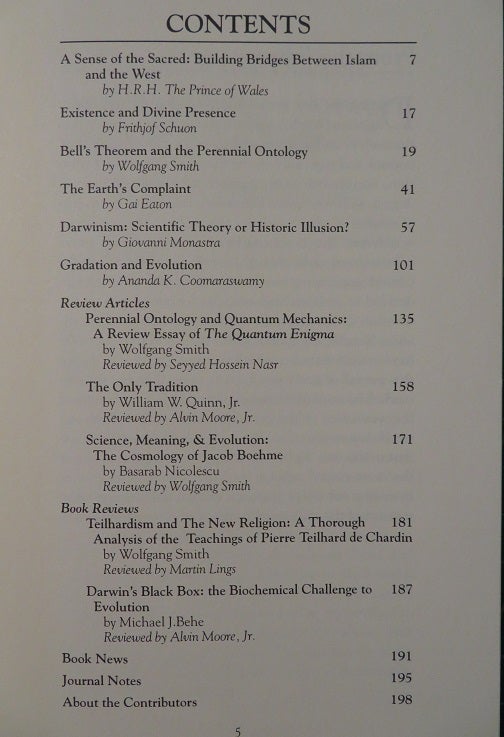 Item #10360 SOPHIA: A JOURNAL OF TRADITIONAL STUDIES, VOL 3 NO. 1, WINTER 1997. Foundation for Traditional Studies.