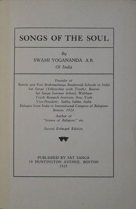 SONGS OF THE SOUL.