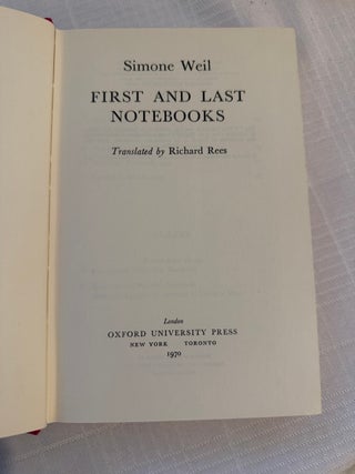 FIRST AND LAST NOTEBOOKS.