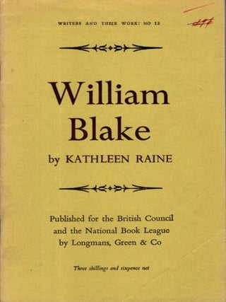 Item #1309 WILLIAM BLAKE. Kathleen Raine