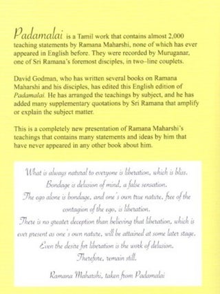 PADAMALAI: Teachings of Ramana recorded by Muruganar