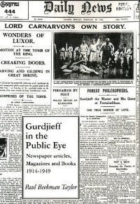 Item #13965 GURDJIEFF IN THE PUBLIC EYE: NEWSPAPER ARTICLES, MAGAZINES AND BOOKS 1914 - 1949....