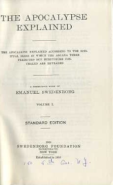 Item #15518 THE APOCALYPSE EXPLAINED, VOLUME I. Emanuel Swedenborg
