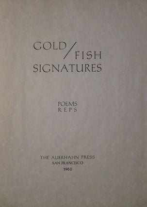Item #15857 GOLD / FISH SIGNATURES. Paul Reps