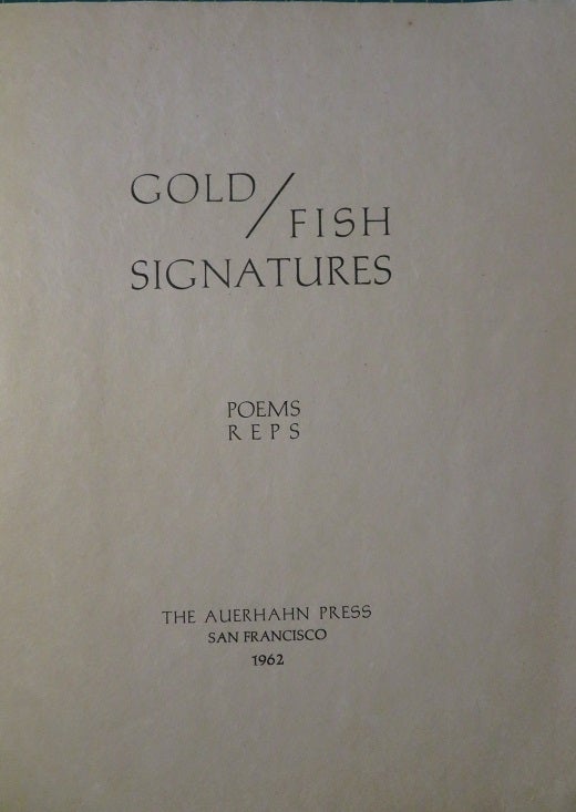 Item #15858 GOLD / FISH SIGNATURES. Paul Reps.