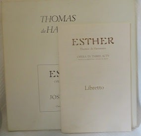 Item #17381 ESTHER: Opera in Three Acts. Thomas de Hartmann