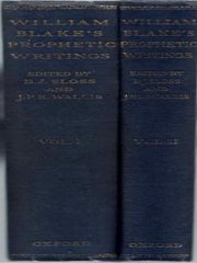 Item #18898 THE PROPHETIC WRITINGS OF WILLIAM BLAKE. William Blake
