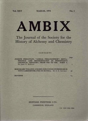 Item #19255 AMBIX, VOL. XXV: The Journal of the Society for the Study of Alchemy and Early...