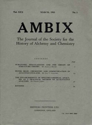 Item #19397 AMBIX, VOL. XXX: The Journal of the Society for the Study of Alchemy and Early...