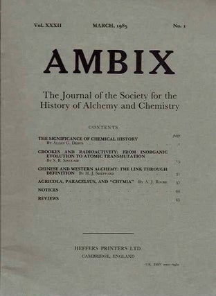 Item #19399 AMBIX, VOL. XXXII: The Journal of the Society for the Study of Alchemy and Early...