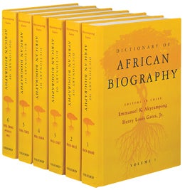 Item #19419 DICTIONARY OF AFRICAN BIOGRAPHY: Six volumes. Emmanuel K. Akyeampong, Henry Louis...