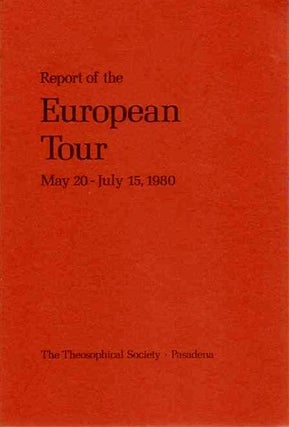 Item #20360 REPORT ON THE EUROPEAN TOUR MAY 20 - JULY 15, 1980. Grace F. Knoche