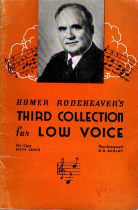 Item #20707 RODEHEAVER'S COLLECTION FOR LOW VOICE NO. 3. Homer Rodeheaver
