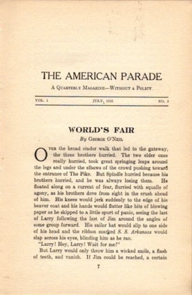 THE AMERICAN PARADE, VOL. 1, NO. 3, JULY 1926.