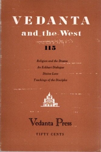 Item #22496 VEDANTA AND THE WEST 115. Swami Prabhavananada, Swami Vivekananda.