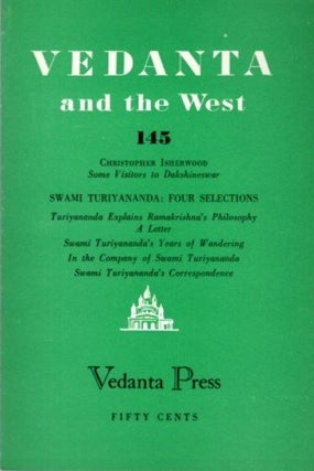 Item #22507 VEDANTA AND THE WEST 145. Swami Prabhavananada, Christopher Isherwood