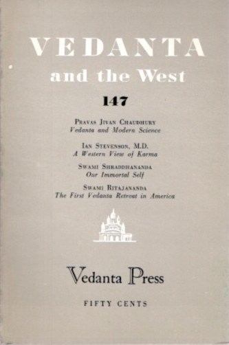 Item #22509 VEDANTA AND THE WEST 147. Swami Prabhavananada.