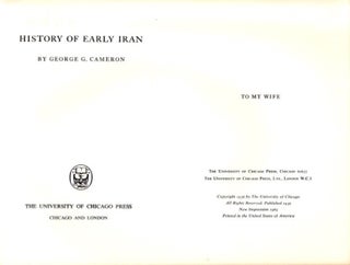 HISTORY OF EARLY IRAN.