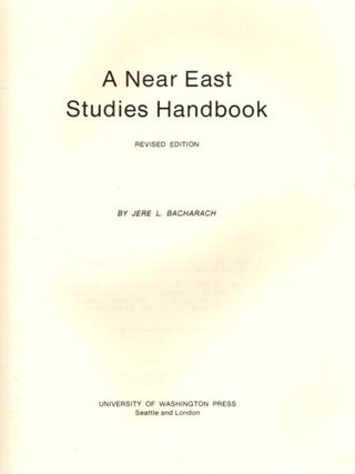 A NEAR EAST STUDIES HANDBOOK.
