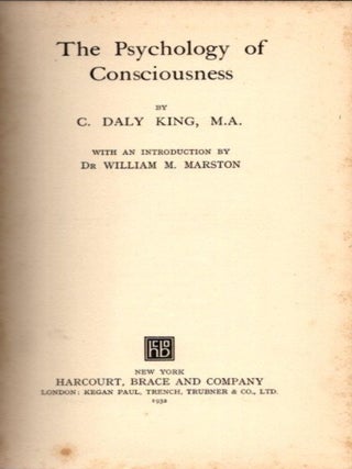 THE PSYCHOLOGY OF CONSCIOUSNESS.