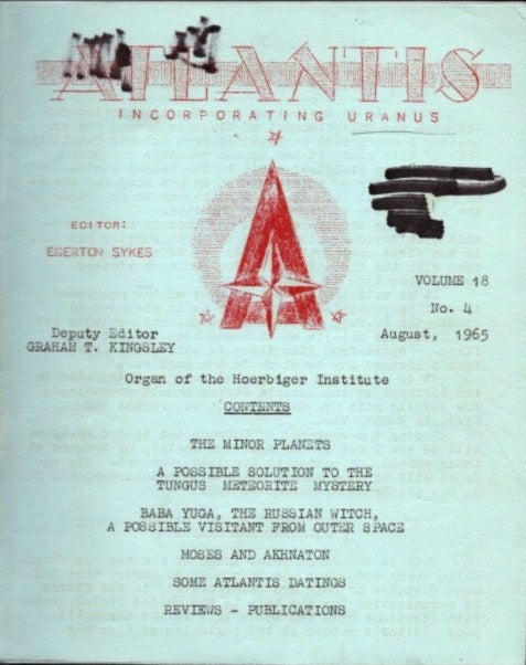 Item #23933 ATLANTIS INCORPORATING URANUS: Organ of the Hoerbiger Institute. Egerton Sykes.