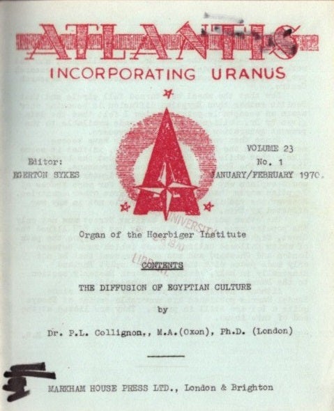 Item #23934 ATLANTIS INCORPORATING URANUS: Organ of the Hoerbiger Institute. Egerton Sykes, L M. Young.