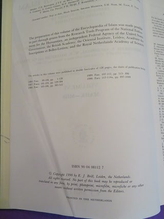 THE ENCYCLOPAEDIA OF ISLAM: VOLUME VI MAHK-MID: New Edition