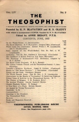 THE THEOSOPHIST: VOL. LIV, NO. 9: June 1933