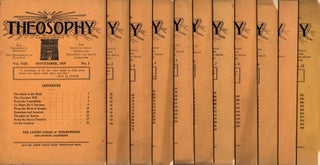 Item #24492 THEOSOPHY: VOL. VIII: A Magazine Devoted to The Path. Westcott Clough