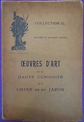 Item #24550 COLLECTION G...: Catalogue de la Deuxiéme et Troisiéme parties des oeuvres d'art et...