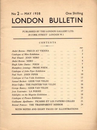 LONDON BUTTETIN NO 2, MAY 1938.