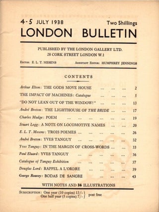 LONDON BUTTETIN NO 4-5, JULY 1938.