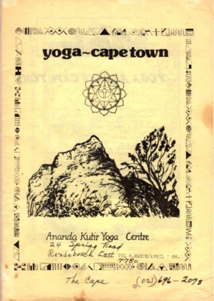 Item #25539 YOGA - CAPETOWN: Vol. 2, March/April '88. Ananda Kutir.