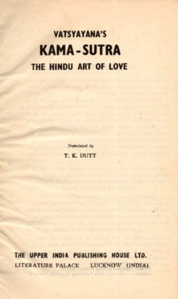 KAMA SUTRA: The Hindu Art of Love