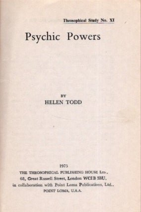 PSYCHIC POWERS.