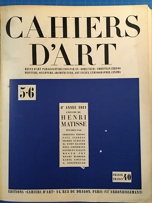 CAHIERS D'ART: 6E ANNÉE: Revue D'Art Paraissant Dix Fois Par an