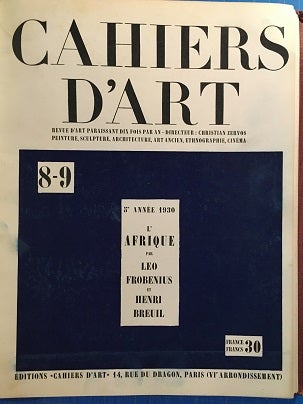 CAHIERS D'ART: 5E ANNÉE: Revue D'Art Paraissant Dix Fois Par an