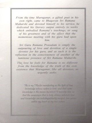 SRI GURU RAMANA PRASADAM.