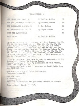 ODD MAGAZINE: Whole Number 16