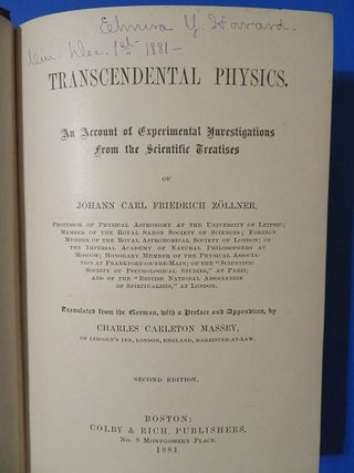 TRANSCENDENTAL PHYSICS: An Account of Experimental Investigations from the Scientific Treatises