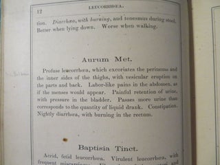 LEUCORRHOEA ITS CONCOMITANT SYMPTOMS AND ITS HOMOEOPATHIC TREATMENT.