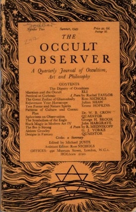 Item #26943 THE OCCULT OBSERVER: VOLUME ONE, NUMBER TWO: A Quarterly Journal of Occultism, Art...