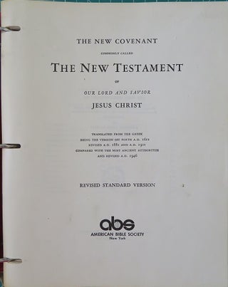 Item #27140 THE NEW COVENANT COMMONLY CALLED THE NEW TESTAMENT OF OUR LORD