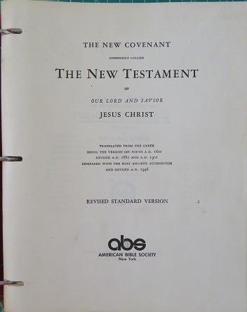 Item #27140 THE NEW COVENANT COMMONLY CALLED THE NEW TESTAMENT OF OUR LORD.
