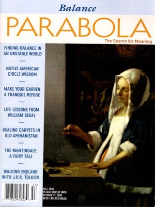 Item #27635 BALANCE: PARABOLA, VOL. 45, NO. 3, FALL 2020. Jeff Zaleski