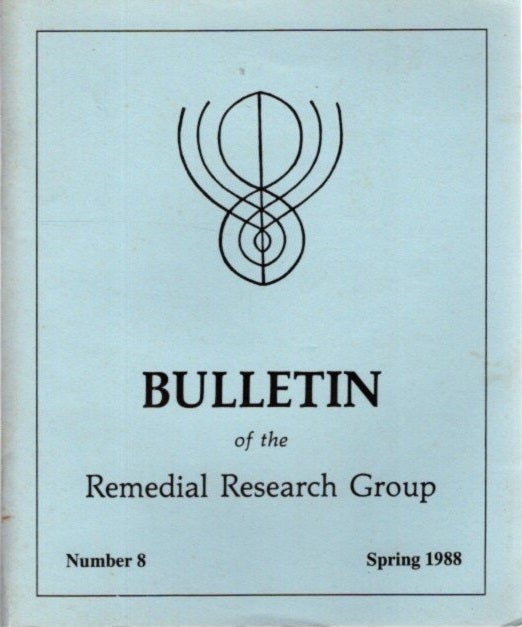 Item #27765 BULLETIN: REMEDIAL RESEARCH GROUP: NUMBER 8. Remedial Research Group.